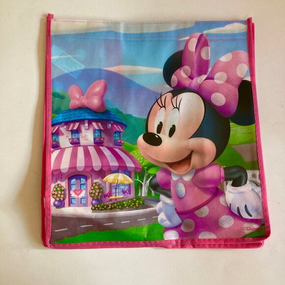 Disney Minnie Mouse Shopper Tote Bag Grocery Beach Shopping Bow Dots Pink - Picture 5 of 8